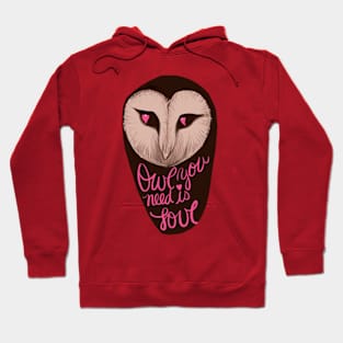 Owl You Need Is Love Heart Eyes Hoodie